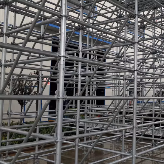 CE/SGS/TUV Hot Dipped Galvanized/Pre-Galvanized Certified Steel Layher All Round Ringlock Scaffold for Supporting Shoring Prop