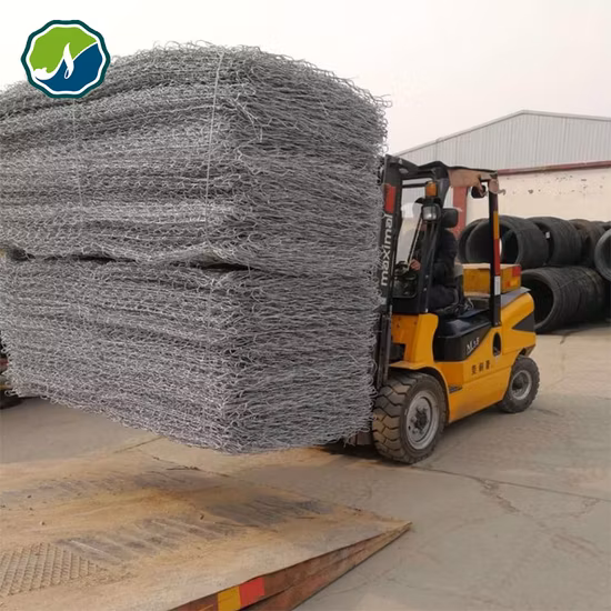 감금소를 위한 2 x 1 x 1m Gabion 상자 6각형 Gabion 바구니 철 철망사