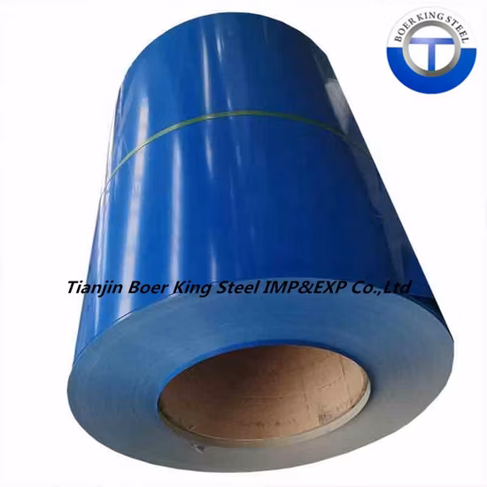 PPGI PPGL 빨간색 파란색 녹색 색상 코팅 루핑 시트 롤 칼라 도장 갈바륨 아연 도금 강철 코일